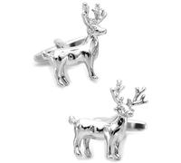 Set di gemelli da uomo con renna personalizzabile, camicia smoking, gemelli da uomo, business wedding is about as photo show, in acciaio inox