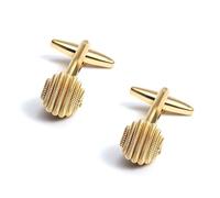 Set di gemelli da uomo, gemelli unici a forma di sfera, per abito da smoking e camicia, accessori per gioielli, argento/oro, con scatola, 12x12CM, Nessuna pietra preziosa
