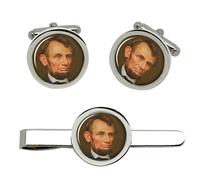 Set Di Gemelli E Clip Per Cravatta Del Presidente Abraham Lincoln