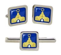 Set Di Gemelli E Clip Per Cravatta Del Senior Warden Della Loggia Massonica