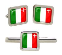Set Di Gemelli E Fermascarpa Quadrati Neuchâtel (Svizzera)