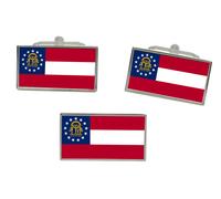 Set Di Gemelli E Spilla A Cravatta Con Bandiera Della Georgia USA