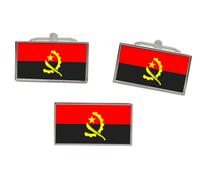 Set Di Gemelli E Spilla Per Cravatta Con Bandiera D'Angola
