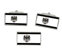 Set Di Gemelli E Spilla Per Cravatta Con Bandiera Della PRUSSIA (GERMANIA)