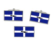 Set Di Gemelli E Spilla Per Cravatta Con Bandiera Di CRETA (GRECIA)