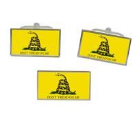 Set Di Gemelli E Spilla Per Cravatta Con Bandiera Di Gadsden