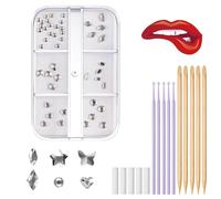 Set di gemme professionali per denti kit di gioielli con cristalli gemme alla moda per ornamenti scintillanti assortimento di denti