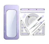 Set di Geometria | Compasso da Disegno Geometrico per Scuola | Materiale da Disegno con Astuccio | per Bambini e Adolescenti per Ragazze e Ragazzi per Studio Classe Università per Schizzo e
