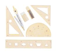 Set Di Geometria Completa - Messgerät, Protrattore, Righello, Set Quadrato, Gomma, Affiliatore, Custodia Per Lo Stoccaggio | Ideale Per Studenti, Scuola, Disegno, Design Tecnic