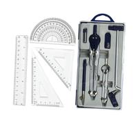 Set di geometria, squadre, compasso in metallo per la scuola di ingegneria