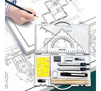 Set di geometrie di precisione con compasso per architetti, custodia da