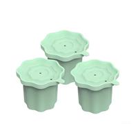 Set di ghiaccio in silicone per bottiglie Owala da 680,4 g, con coperchio integrato per una conservazione senza disordine e un ambiente di congelamento controllato (confezione da 3, verde chiaro)