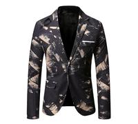 Set di giacche a maniche lunghe per uomo Color Block Work Match Elegante giacca con cappuccio Blazer Cappotti Set Uomo 2025, Y-566 Cachi, XXL