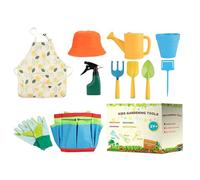 Set di Giardinaggio per - Attrezzi Da Gioco All'aperto con Caraffa Acqua | 11 Pezzi Giardinaggio Prato Sabbia Giocare Spiaggia Lavoro Scavare Giocare Attività All'aperto