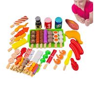 Set di giocattoli BBQ - BABBECUE FINT PLAY SET | Playset playset giocattoli all'aperto, cibo per per grill barbecue, interattivi per alimenti finti per bambini Accessor