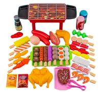 Set di giocattoli BBQ - BABBECUE FINT PLAY SET | Playset playset giocattoli all'aperto, cibo per per grill barbecue, interattivi per alimenti finti per bambini Accessor