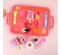 Set di giocattoli Bento Box per bambini-Casa delle bambole Cucina finta gioco cibo per simulazione; Carino giocattolo piatto da pranzo a forma di orso in miniatura per fingere di giocare