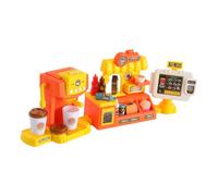 Set di giocattoli da caffetteria per bambini, 42 ruoli, con macchina da caffè, accessori e casse, perfetto per giochi di ruolo creativi e caffè per bambini, per bambini 3 anni