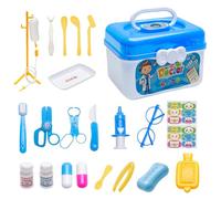 Set di giocattoli da dottore | 23 Pz Deluxe Pretend Play Doctor Kit Giocattolo con Stetoscopio - Simulation Doctor fornisce Toy Boy Girl Box per regali di 3+ anni