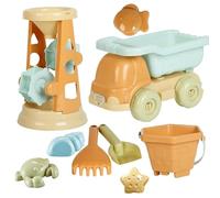 Set di Giocattoli da Sabbia di giochi da vacanza al mare | Set con Secchio e Giocattoli di Sabbia Per Ragazze Giovani Figlia Nipote Nipotina Viaggio Vacanza Gita Giardino e Cortile