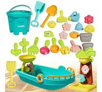Set di giocattoli da spiaggia | 25 pezzi divertente scavo | giocattoli di sabbia per bambini - per acqua nuoto immersioni vacanze estive famiglia all'aperto piscina