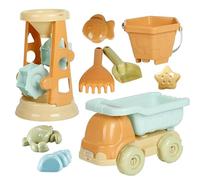 Set di giocattoli da spiaggia | di giochi da vacanza al mare - Set con Secchio e Giocattoli di Sabbia - Per Ragazze Giovani Figlia Nipote Nipotina Viaggio Vacanza Gita Giardino e Cortile