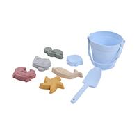 Set di Giocattoli da Spiaggia in Silicone Morbido al Tatto con Modelli di Animali e Pala per la Sabbia, Ideali per Giochi All'aperto, Adatti a Ragazzi e Ragazze (Blue)