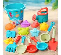 Set di giocattoli da spiaggia per bambini, giocattoli per giocare in acqua e sabbia, con paletta, secchiello da spiaggia, il regalo estivo perfetto per i bambini, adatto come regalo per bambini oltre