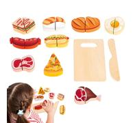 Set di giocattoli da taglio per frutta - Legno per cibo | Gioco di taglio educativo per bambini piccoli, per creare la creatività e lo sviluppo delle capacità motorie nei bambini in età