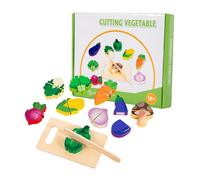 Set di giocattoli da taglio per frutta - Legno per cibo | Gioco di taglio educativo per bambini piccoli, per creare la creatività e lo sviluppo delle capacità motorie nei bambini in età