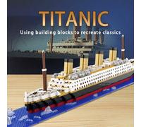 Set di giocattoli di costruzione di blocchi di lusso a microparticelle a forma di nave per bambini, decorazione da scrivania di alta difficoltà, regalo per le vacanze Grande M22,Medio M2047,Piccolo M2