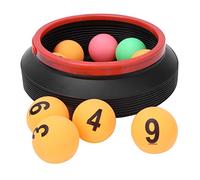 Set di Giocattoli di Decompressione con Palline con Numero della Lotteria con Secchio Pieghevole per Uso in Ufficio e Feste 12 Palline in ABS Giallo (YELLOW)