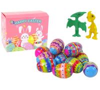 Set di giocattoli di Pasqua - uova con figurine di dinosauri, 12 pz