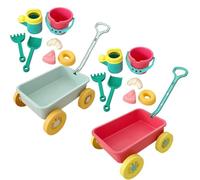 Set di giocattoli di sabbia da spiaggia - Kit di costruzione del castello 8 pezzi, strumenti da gioco in ABS colorati, kit di attività creative educative, set da gioco all'aperto portatile |