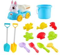 Set di giocattoli di sabbia - Kit di costruzione sandbox con | Secchio e pale da spiaggia da viaggio | Divertenti attrezzature da gioco per ragazzi, bambini, adolescenti, adulti, scuola materna