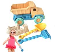 Set di giocattoli di sabbia per bambini, giocattolo per sabbia da spiaggia, kit da costruzione con lucchetto a sabbia, giocattolo da spiaggia, camion stimola la creatività dei bambini e ispira