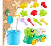 Set di giocattoli di sabbia | Set da costruzione con forme, secchio e pale, giocattolo per bambini | per ragazze, bambini e adulti, cortile, scuola, asilo, casa,