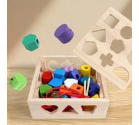 Set di giocattoli educativi per bambini per inserire e ordinare le forme, gioco di abbinamento di colori e forme, infilare e impilare per sviluppare il pensiero logico e la coordinazione occhio-mano 1