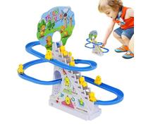 Set di giocattoli elettrici per scale di arrampicata - Light Up Duck Dinosaur Track Set di giocattoli automatici con musica | Giocattolo educativo per bambini piccoli, divertente apprendimento bardana