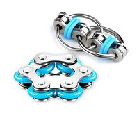 Set di giocattoli fidget per bicicletta, catena a sei rulli e catena flippy per ADHD, ADD, autismo, sollievo dall'ansia, per adulti e ragazzi