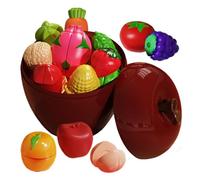 Set di Giocattoli Frutta da Taglio | Verdure Finte con Gioco Interattivo Genitore-Bambino - da Cucina per Giochi di Simulazione,Regalo per Compleanno, Feste e Vacanze per Bambine e Bambini 3+ anni