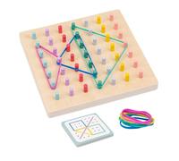 Set Di Giocattoli Impilabili Con Peg Board - Gioco Di Puzzle Educativo | Giocattolo Geometrico Impilabile In Legno Per Ragazzi E Ragazze, Attività Di Apprendimento In Età Prescolare Con Pioli Per L'au