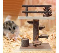 Set di Giocattoli in Legno di Criceto Naturale, Scala Da Arrampicata, Parco