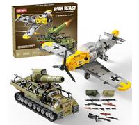 Set di giocattoli militari della seconda guerra mondiale compatibili con Lego, crea un aereo da combattimento BF109 e un mortaio gigante Karl, grande giocattolo dell'esercito della