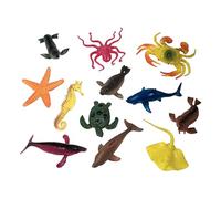 Set di giocattoli per animali, animali da creatura marina | Figure di creature marine, 12 pezzi, giocattoli animali realistici | Giocattoli da bagno marini abbinati, giocattoli di apprendimento