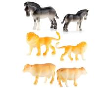 Set di Giocattoli per Animali della Giungla Figurine Realistiche per L'apprendimento degli Animali Selvatici per Bambini, Modelli di in Plastica per L'arredamento della Fattoria della