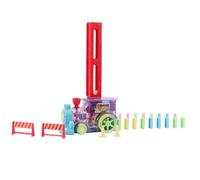 Set di Giocattoli per Auto Domino Fai-da-te con Vagone Ferroviario a Posizionamento Automatico, capacità di Riconoscimento del Colore per (Macchinina domino grande (80 pezzi))