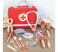 Set di giocattoli per il ruolo del dottore per bambini, adatto per ragazzi e ragazze per il gioco di finzione, kit medico, regalo per Natale, compleanno, Festa dei bambini Kit del Dottore Rosso (in sc