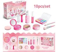 Set di giocattoli per il trucco e gioielli da principessa per bambine, set di ombretti e rossetti finti, giocattolo per il trucco, regalo per le vacanze, non sono cosmetici veri Tagli UnicaGraficoABS
