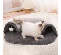 Set di giocattoli per tunnel e letto per gatti in peluche per cuccioli di